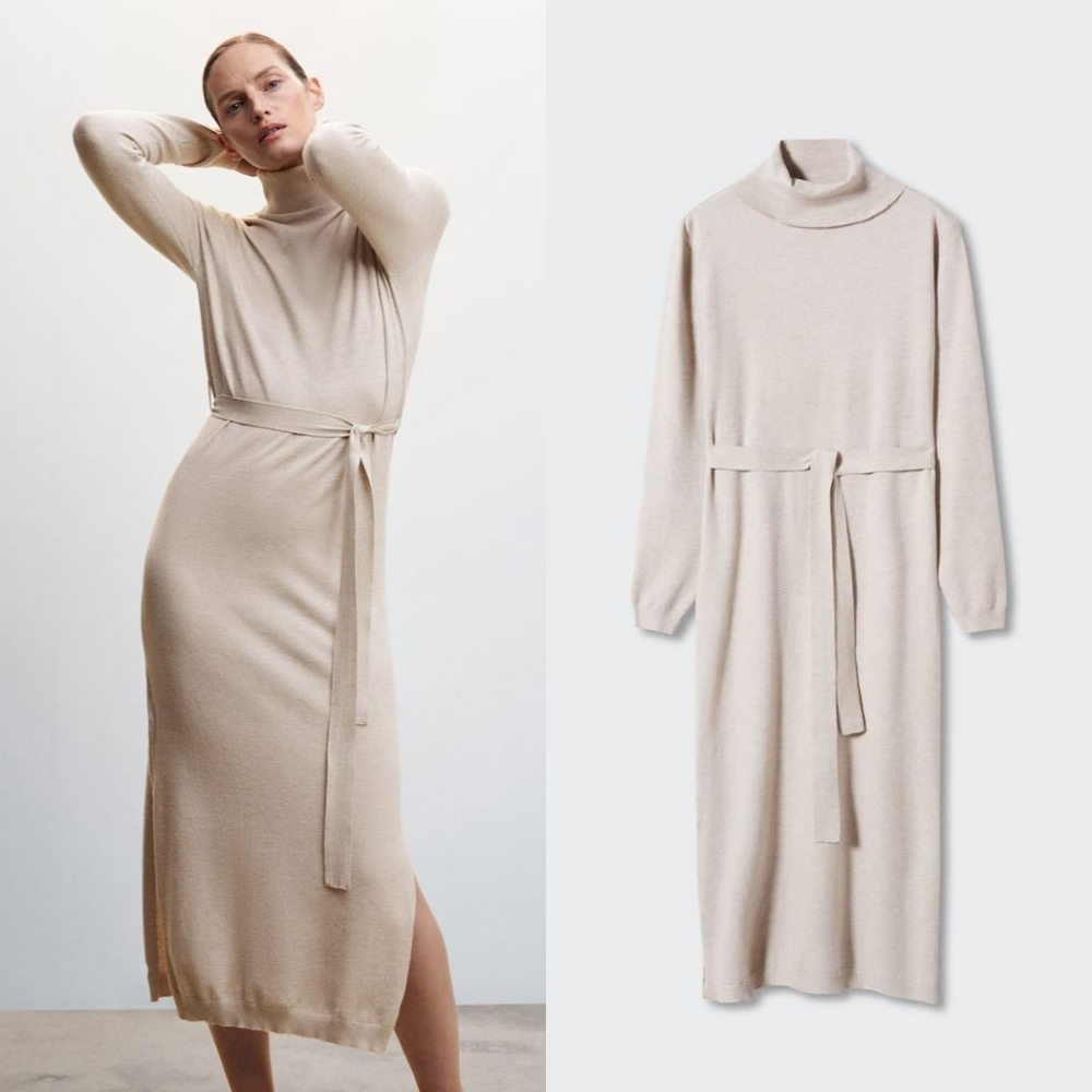 🔥Last 2🔥 MANGO turtleneck knit dress - Picture 1 of 4